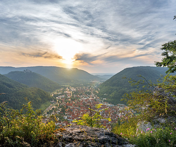 Bild von Bad Urach, Aussicht vom Kunstmühlefels, Foto: Martina Denker